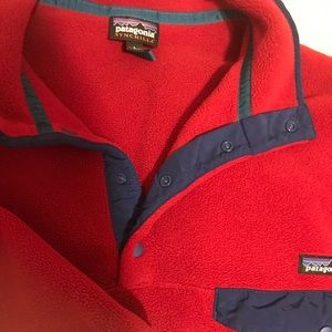 Men’s Patagonia Synchilla Fleece, Size L, Red